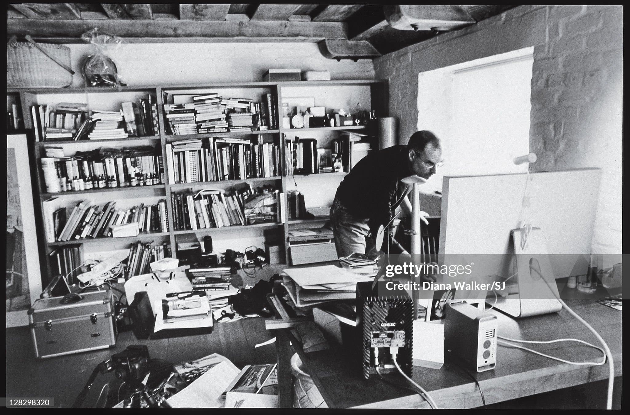 Steve Jobs in his office